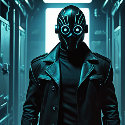 Home 7 **
"A mysterious, masked VALORANT agent in shadows, hinting at a dark past with Kingdom Corporation. Emphasize a sense of intrigue and hidden secrets. Style: Cyberpunk with a touch of film noir. Dark color palette with neon accents."
**