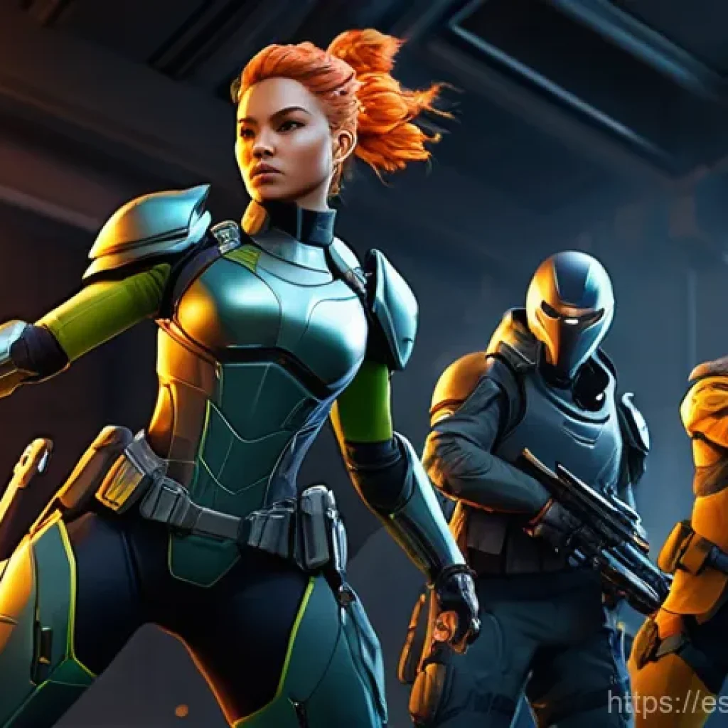 발로란트 초보자 FAQ 모음 - **Prompt 1: Tactical Valorant Agents in Action**
    A highly detailed, realistic digital illustrati...