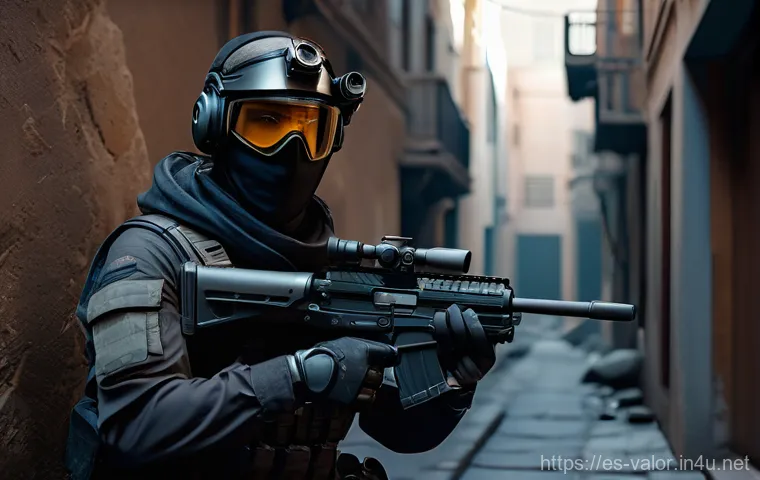 발로란트 고급 조준법 가이드 - **Image Prompt: Recoil Training**
    A dynamic, action-packed image showcasing a Valorant-style age...