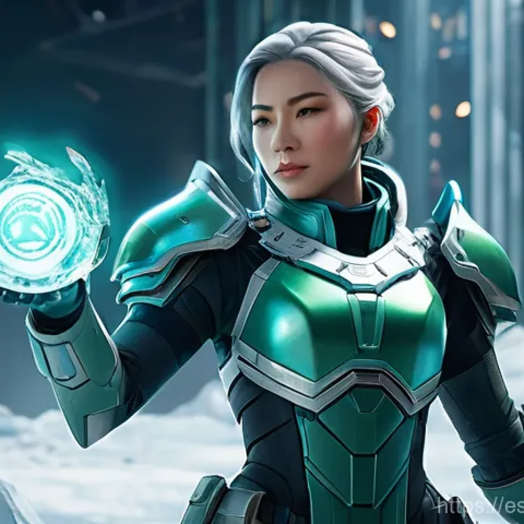 발로란트 초보를 위한 에이전트 추천 - **Valorant Agent: Sage - "The Serene Protector"**
    A highly detailed, realistic digital painting ...