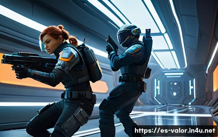 발로란트 신규 업데이트 정보 - **Prompt:** "A dynamic action shot of two VALORANT agents, Jett and Phoenix, swiftly navigating a ne...