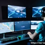 발로란트 새로운 팀 결성 가이드 - A dynamic esports team meeting in a modern gaming room, featuring five diverse players dressed in sl...