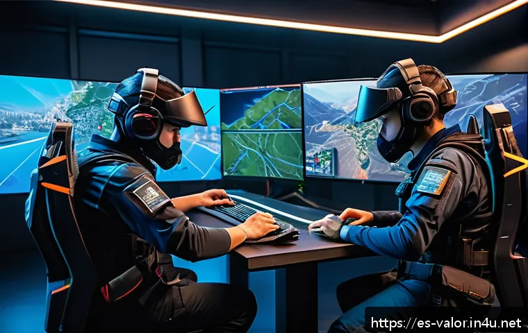 발로란트 유저 피드백 반영 콘텐츠 - A dynamic esports scene showing diverse Valorant agents in mid-action during a competitive match, ea...